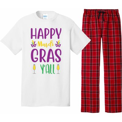 Happy Mardi Gras Ya'll Pajama Set