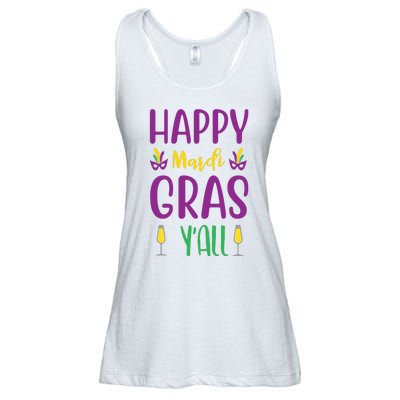 Happy Mardi Gras Ya'll Ladies Essential Flowy Tank