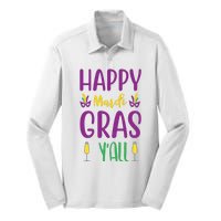 Happy Mardi Gras Ya'll Silk Touch Performance Long Sleeve Polo