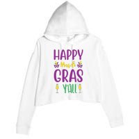 Happy Mardi Gras Ya'll Crop Fleece Hoodie