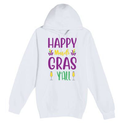 Happy Mardi Gras Ya'll Premium Pullover Hoodie