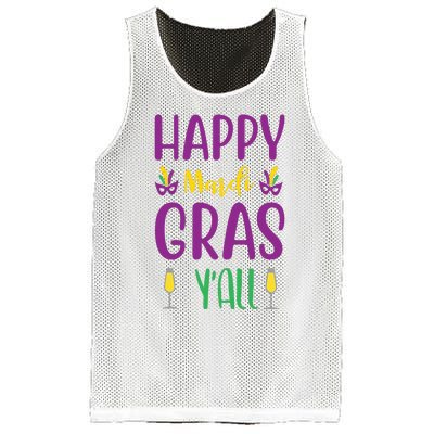 Happy Mardi Gras Ya'll Mesh Reversible Basketball Jersey Tank