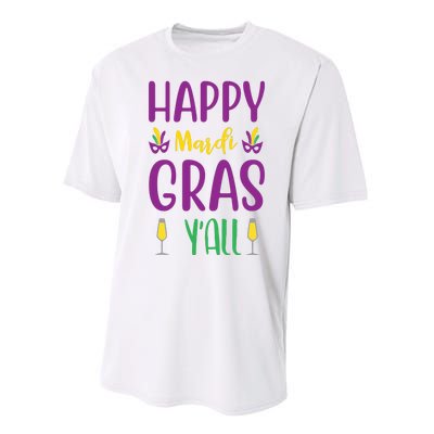 Happy Mardi Gras Ya'll Performance Sprint T-Shirt