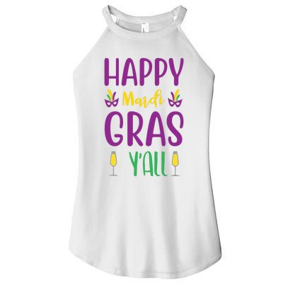 Happy Mardi Gras Ya'll Women's Perfect Tri Rocker Tank