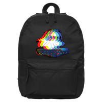 House Music Ghost Halloween Techno Rave Halloween Party 16 in Basic Backpack