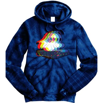 House Music Ghost Halloween Techno Rave Halloween Party Tie Dye Hoodie