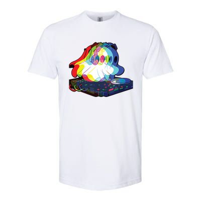 House Music Ghost Halloween Techno Rave Halloween Party Softstyle CVC T-Shirt