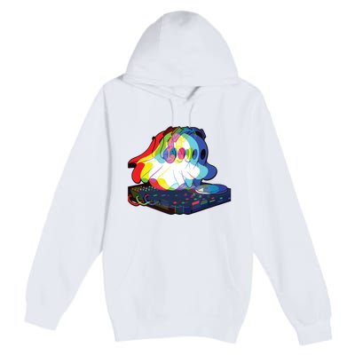 House Music Ghost Halloween Techno Rave Halloween Party Premium Pullover Hoodie