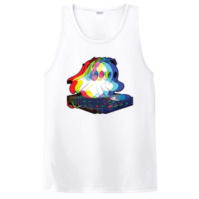 House Music Ghost Halloween Techno Rave Halloween Party PosiCharge Competitor Tank