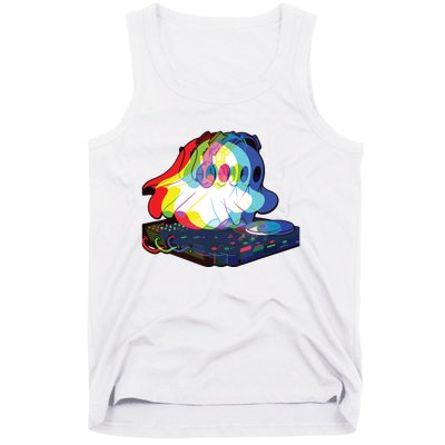 House Music Ghost Halloween Techno Rave Halloween Party Tank Top