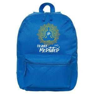 Heavily Meditated Gift Spiritual Yoga Meditation Great Gift 16 in Basic Backpack