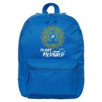 Heavily Meditated Gift Spiritual Yoga Meditation Great Gift 16 in Basic Backpack