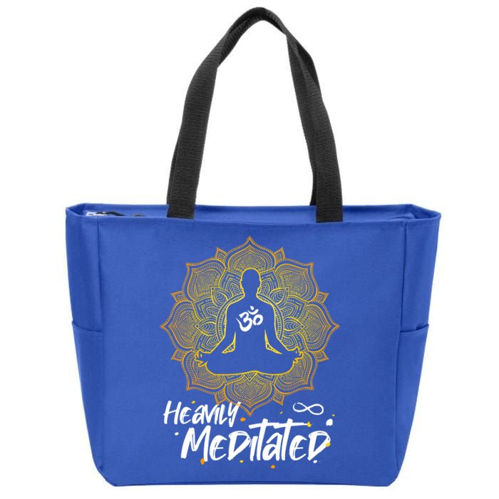 Heavily Meditated Gift Spiritual Yoga Meditation Great Gift Zip Tote Bag