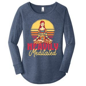 Heavily Meditated Gift Spiritual Yoga Gift Women's Perfect Tri Tunic Long Sleeve Shirt