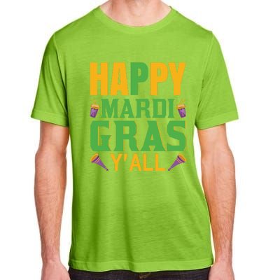 Happy Mardi Gras Ya'll Adult ChromaSoft Performance T-Shirt