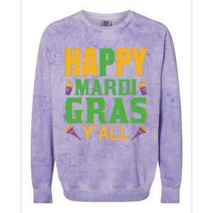 Happy Mardi Gras Ya'll Colorblast Crewneck Sweatshirt