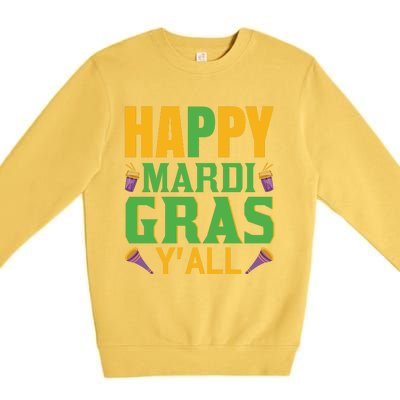 Happy Mardi Gras Ya'll Premium Crewneck Sweatshirt