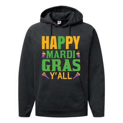 Happy Mardi Gras Ya'll Performance Fleece Hoodie