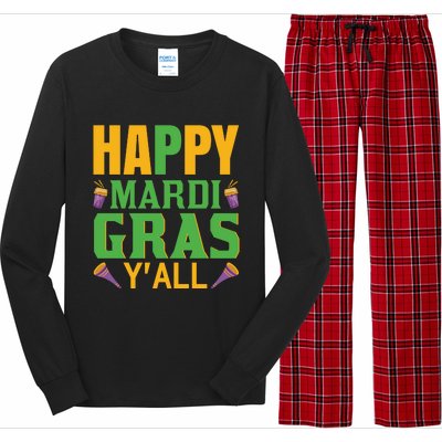 Happy Mardi Gras Ya'll Long Sleeve Pajama Set