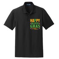 Happy Mardi Gras Ya'll Dry Zone Grid Polo