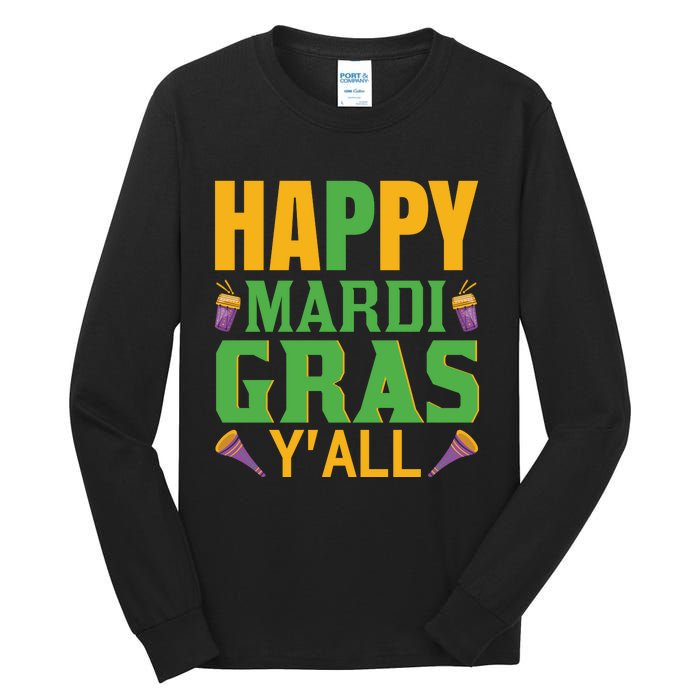 Happy Mardi Gras Ya'll Tall Long Sleeve T-Shirt