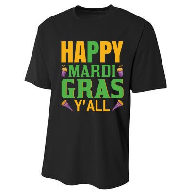 Happy Mardi Gras Ya'll Performance Sprint T-Shirt