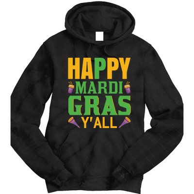 Happy Mardi Gras Ya'll Tie Dye Hoodie