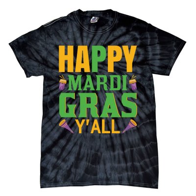 Happy Mardi Gras Ya'll Tie-Dye T-Shirt