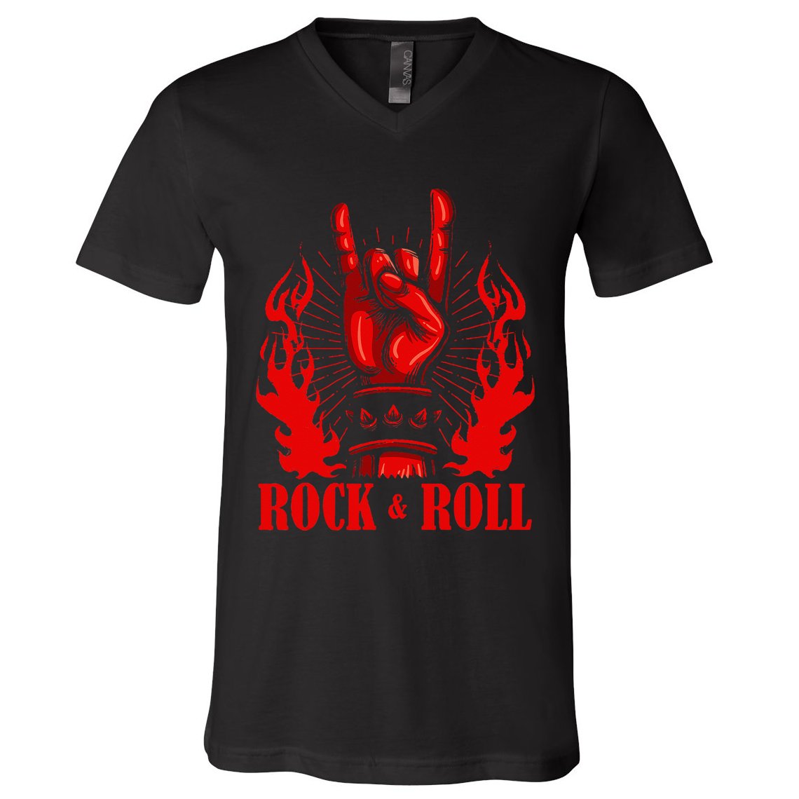Heavy Metal Guitar Death Metal Rock N Roll Music V-Neck T-Shirt