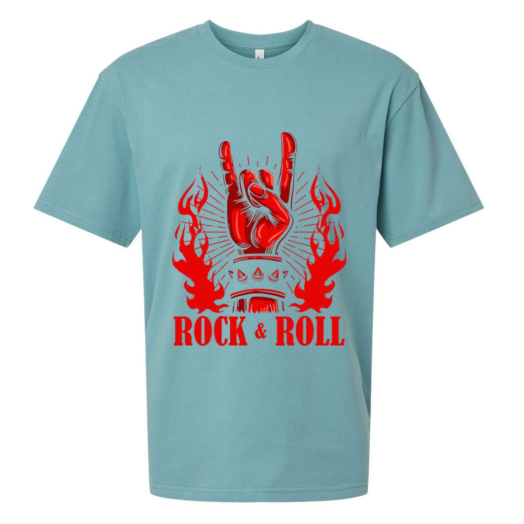 Heavy Metal Guitar Death Metal Rock N Roll Music Sueded Cloud Jersey T-Shirt