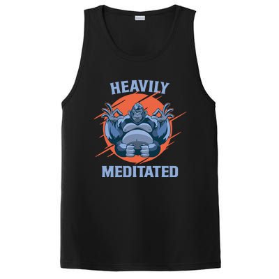 Heavily Meditated Gorilla Funny Yoga Meditation Gift PosiCharge Competitor Tank