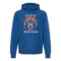 Heavily Meditated Gorilla Funny Yoga Meditation Gift Premium Hoodie