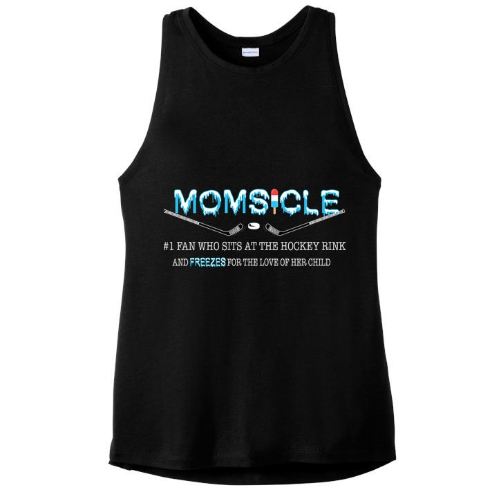 Hockey Mom Gifts For Women Mother's Day Momsicle Mom Funny Premium TShirt Ladies PosiCharge Tri-Blend Wicking Tank