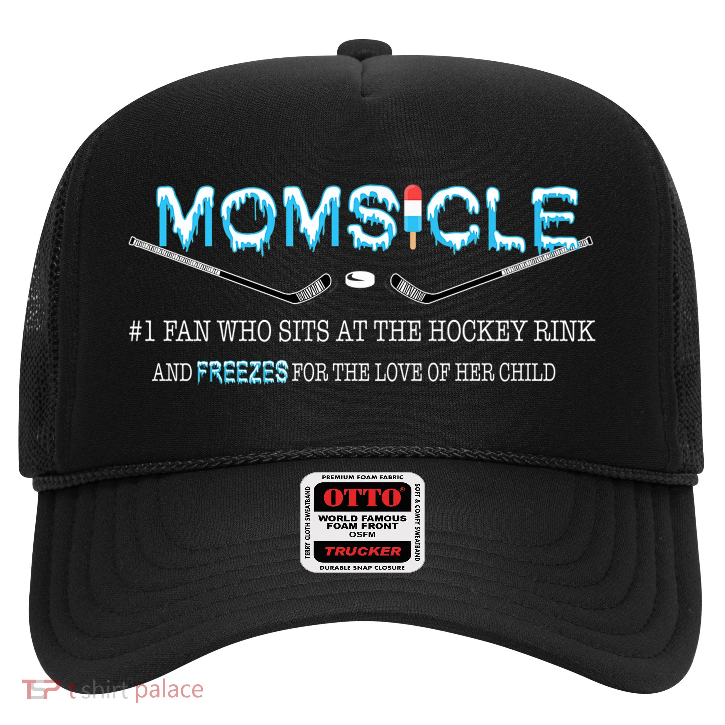 Hockey Mom Gifts For Women Mother's Day Momsicle Mom Funny Premium TShirt Trucker Hat