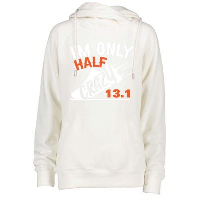 Half Marathon Gift Womens Funnel Neck Pullover Hood