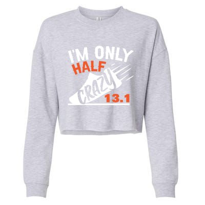 Half Marathon Gift Cropped Pullover Crew