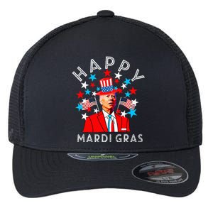 Happy Mardi Gras Joe Biden 4th Of July Memorial Independence  Flexfit Unipanel Trucker Cap