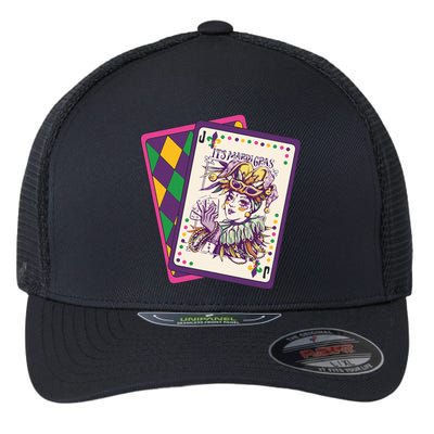 Happy Mardi Gras Tarot Card Louisiana Mardi Gras Queen Flexfit Unipanel Trucker Cap