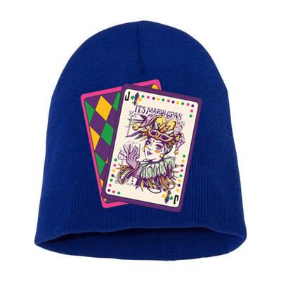 Happy Mardi Gras Tarot Card Louisiana Mardi Gras Queen Short Acrylic Beanie