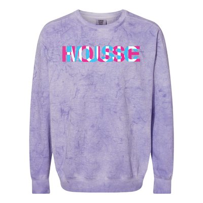 House Music Glitch Optical Illusion Edm Rave Dj Colorblast Crewneck Sweatshirt