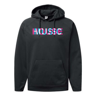 House Music Glitch Optical Illusion Edm Rave Dj Performance Fleece Hoodie