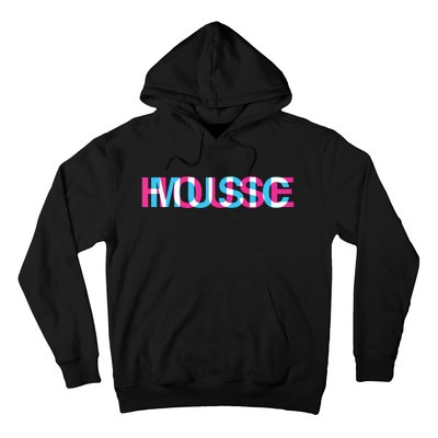 House Music Glitch Optical Illusion Edm Rave Dj Hoodie