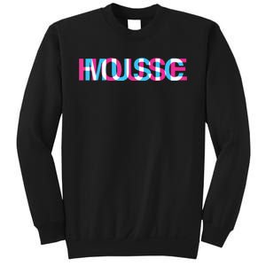 House Music Glitch Optical Illusion Edm Rave Dj Sweatshirt