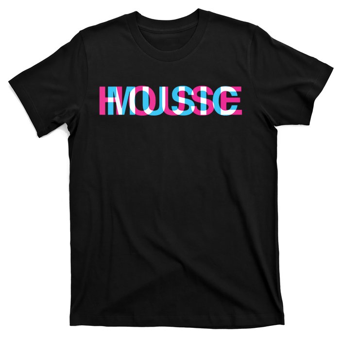 House Music Glitch Optical Illusion Edm Rave Dj T-Shirt