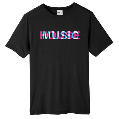 House Music Glitch Optical Illusion Edm Rave Dj Tall Fusion ChromaSoft Performance T-Shirt