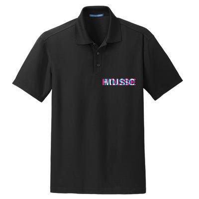 House Music Glitch Optical Illusion Edm Rave Dj Dry Zone Grid Polo