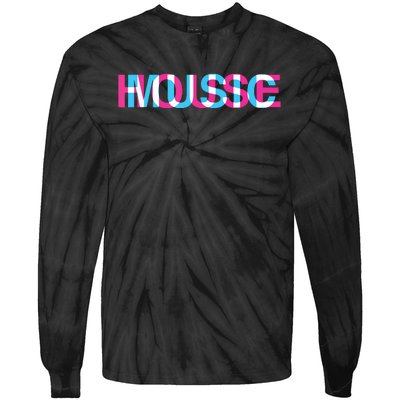 House Music Glitch Optical Illusion Edm Rave Dj Tie-Dye Long Sleeve Shirt