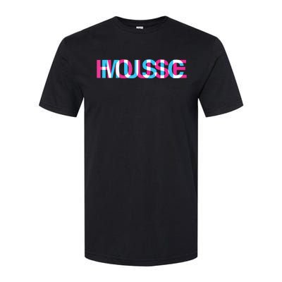 House Music Glitch Optical Illusion Edm Rave Dj Softstyle CVC T-Shirt