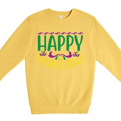 Happy Mardi Gras Premium Crewneck Sweatshirt