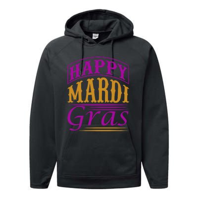 Happy Mardi Gras Performance Fleece Hoodie